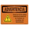 Signmission OSHA Warning Sign, 10" Height, Rigid Plastic, Evacuate Immediately If Fire Spanish, Landscape OS-WS-P-1014-L-12604 - alternate 1